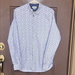 Zara White and Black Patterned Shirt